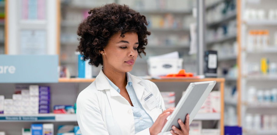 pharmacist reviewing list